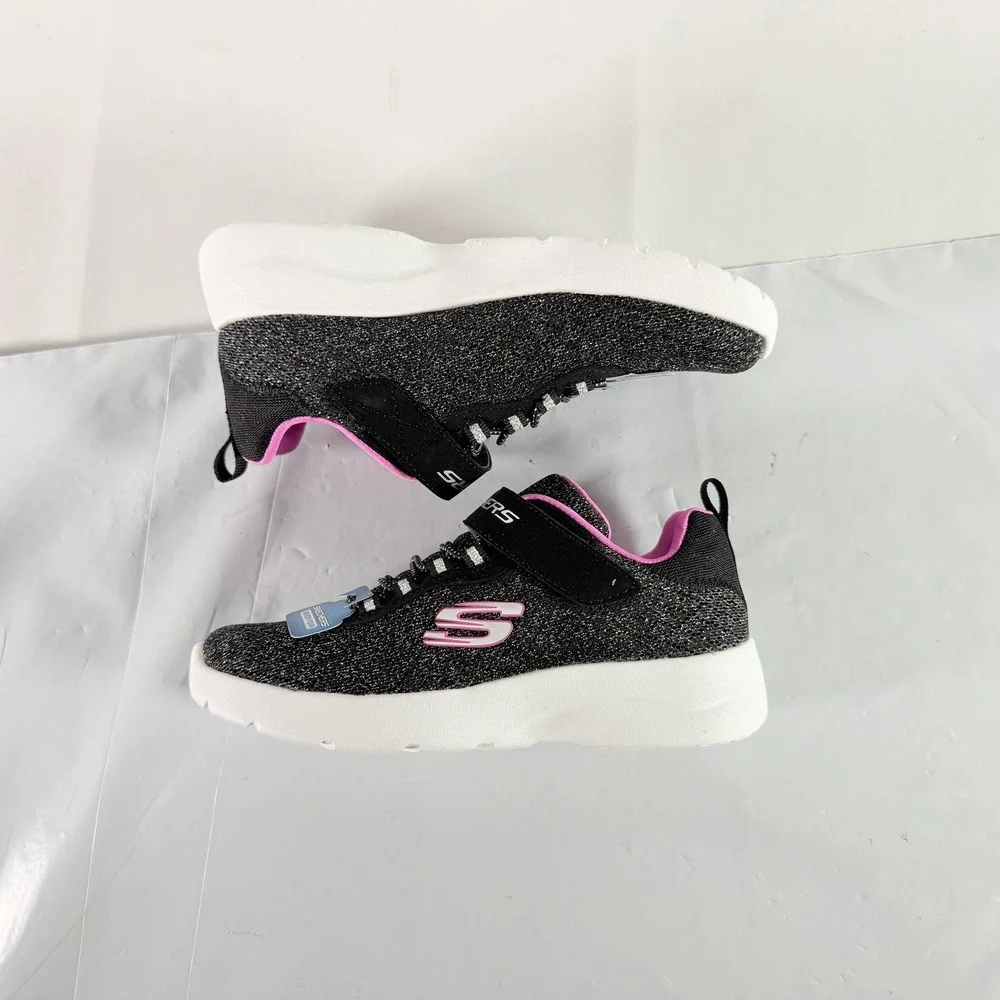 Skechers Kids Girls Dynamight 2.0 Tried N True Black Pink Shoes 12.5 81324L